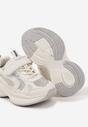 Białe Buty Sportowe Sneakersy z Cyrkoniami i Rzepem Reiriel
