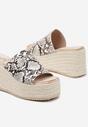 Papuci Gonethra Print piele de șarpe