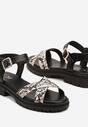 Sandale Delorwena Print piele de șarpe