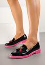Mocasini Ridanitha Negru cu fucsia