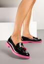 Mocasini Ridanitha Negru cu fucsia
