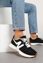 Czarne Sneakersy Ozdobione Geometrycznym Wzorem Hirreti