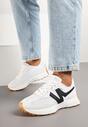 Biało-Czarne Sneakersy Ozdobione Geometrycznym Wzorem Hirreti
