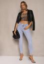 Jasnoniebieskie Jeansy z Bawełną Skinny Push Up Yastebia