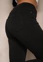 Czarne Przetarte Jeansy Skinny High Waist z Wiskozą Aveledia