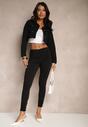 Czarne Przetarte Jeansy Skinny High Waist z Wiskozą Aveledia