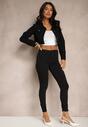 Czarne Przetarte Jeansy Skinny High Waist z Wiskozą Aveledia
