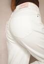 Białe Jeansy Mom Fit High Waist Ivelapis