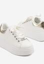 Sneakers Aviriel Alb cu auriu