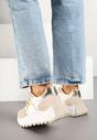 Beżowe Sneakersy w Streetwearowym Stylu na Platformie Nonarisa