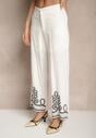 Pantaloni Fenoriela Alb cu negru
