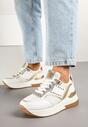 Sneakers Tatindra Alb cu auriu