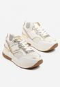 Sneakers Tatindra Alb cu auriu