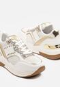 Sneakers Tatindra Alb cu auriu