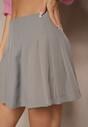Szare Spódnico-Spodenki High Waist z Plisami w Stylu Tennis Skirt Ninaris