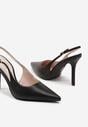 Czarne Eleganckie Szpilki Typu Slingback Anrelia