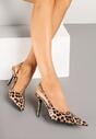 Panterkowe Eleganckie Szpilki Typu Slingback Anrelia