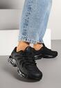 Czarne Buty Sportowe Sneakersy z Tłoczoną Cholewką Calzivis