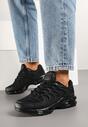 Czarne Buty Sportowe Sneakersy z Tłoczoną Cholewką Calzivis