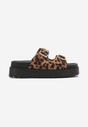 Papuci Kaliora Imprimeu leopard