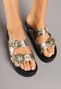 Papuci Kaliora Print piele de șarpe