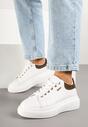 Sneakers Alirisa Alb cu maro