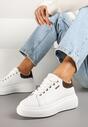 Sneakers Alirisa Alb cu maro