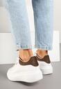 Sneakers Alirisa Alb cu maro