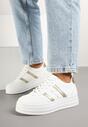 Sneakers Agerla Alb cu auriu