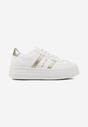 Sneakers Agerla Alb cu auriu