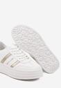 Sneakers Agerla Alb cu auriu