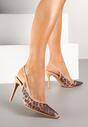 Pantofi stiletto Biterta Bej închis