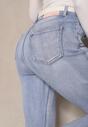 Niebieskie Jeansy Dzwony High Waist Zeltia