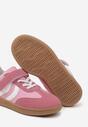 Różowe Buty Sportowe Tenisówki z Ozdobnymi Paskami Hirriti