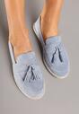 Jasnoniebieskie Espadryle przed Kostkę z Ozdobnymi Chwostami Marilsa