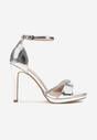 Pantofi stiletto Bortia Argintii