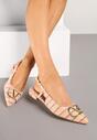 Pomarańczowe Sandały Slingback z Tweedowymi Zdobieniami i Metaliczną Aplikacją Elanovea