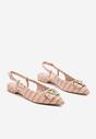 Pomarańczowe Sandały Slingback z Tweedowymi Zdobieniami i Metaliczną Aplikacją Elanovea