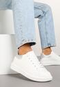 Sneakers Elanireth Alb cu argintiu