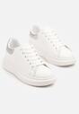 Sneakers Elanireth Alb cu argintiu