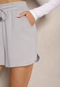 Szare Szorty High Waist Dresowe Lianin