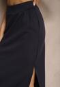 Granatowa Ołówkowa Spódnica High Waist Velzia