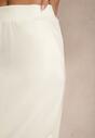 Biała Ołówkowa Spódnica High Waist Velzia