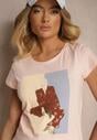 T-shirt Aizana Roz deschis