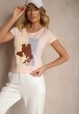 T-shirt Aizana Roz deschis