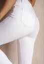 Białe Elastyczne Jeansy o Kroju Skinny High Waist Darira