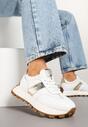 Sneakers Efalorena Alb cu auriu
