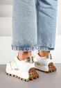 Sneakers Efalorena Alb cu auriu