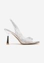 Pantofi stiletto Efaliana Argintii