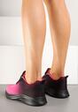Czarno-Różowe Buty Sportowe Sneakersy z Miękką Cholewką w Stylu Ombre Alisaria